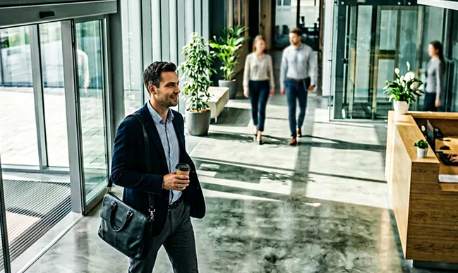 Intelligent face detection in a monitored office