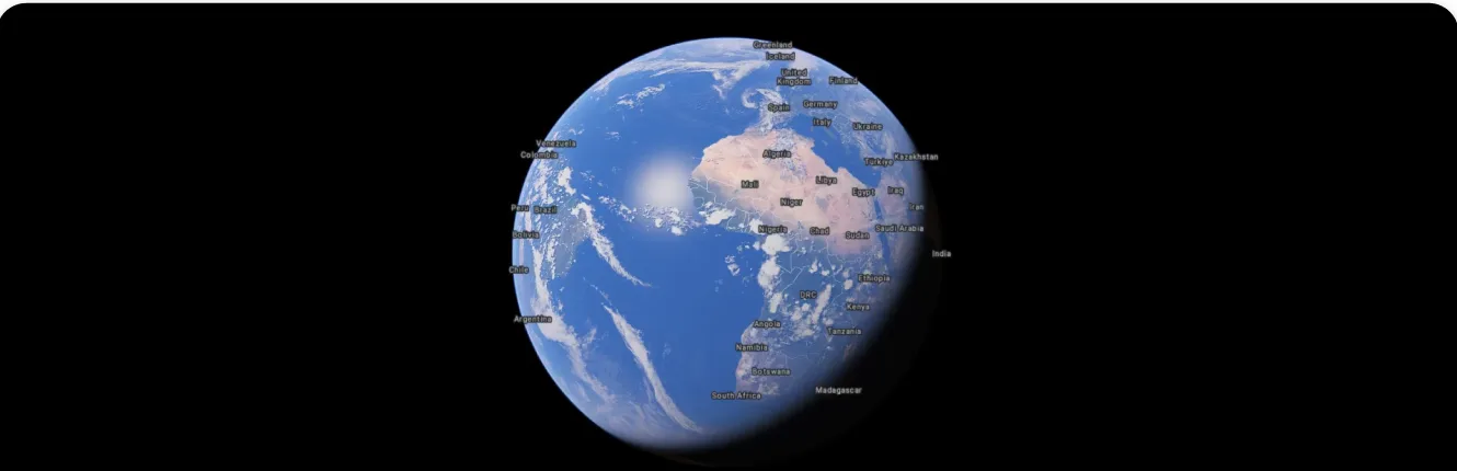 Office location globe graphic